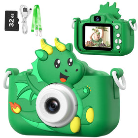 Goopow Kids Selfie Camera front view with protective cover for safe adventures