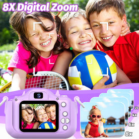 Goopow Kids Selfie Camera durable lanyard included for on-the-go use.