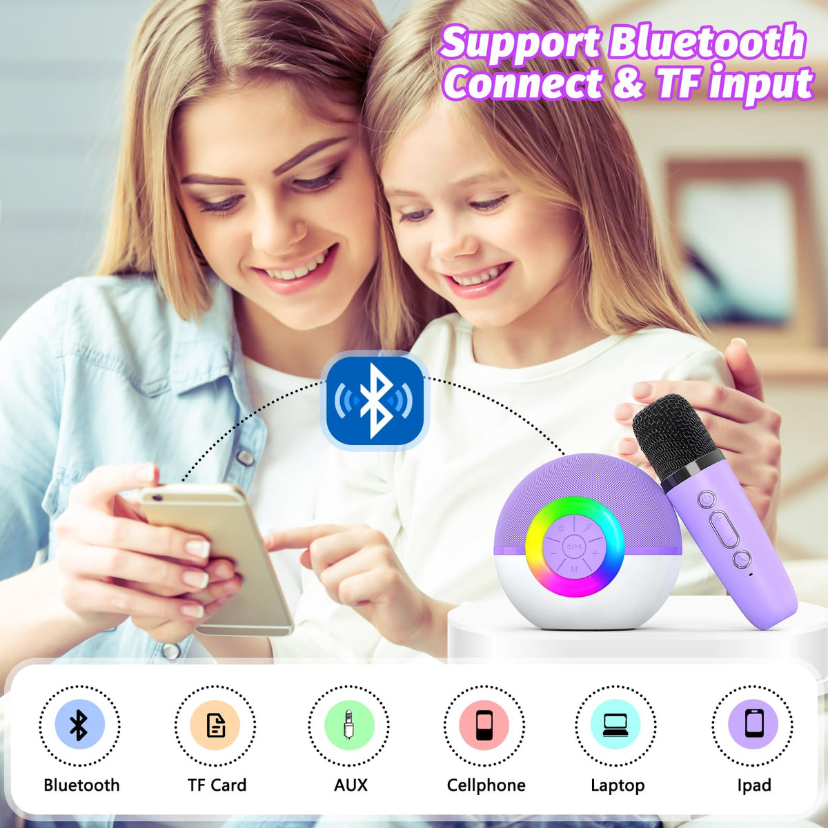 Goopow compact karaoke speaker for on-the-go entertainment.