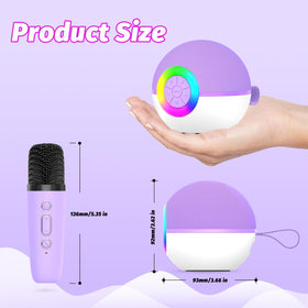 Goopow mini karaoke with two microphones in action for kids and adults.