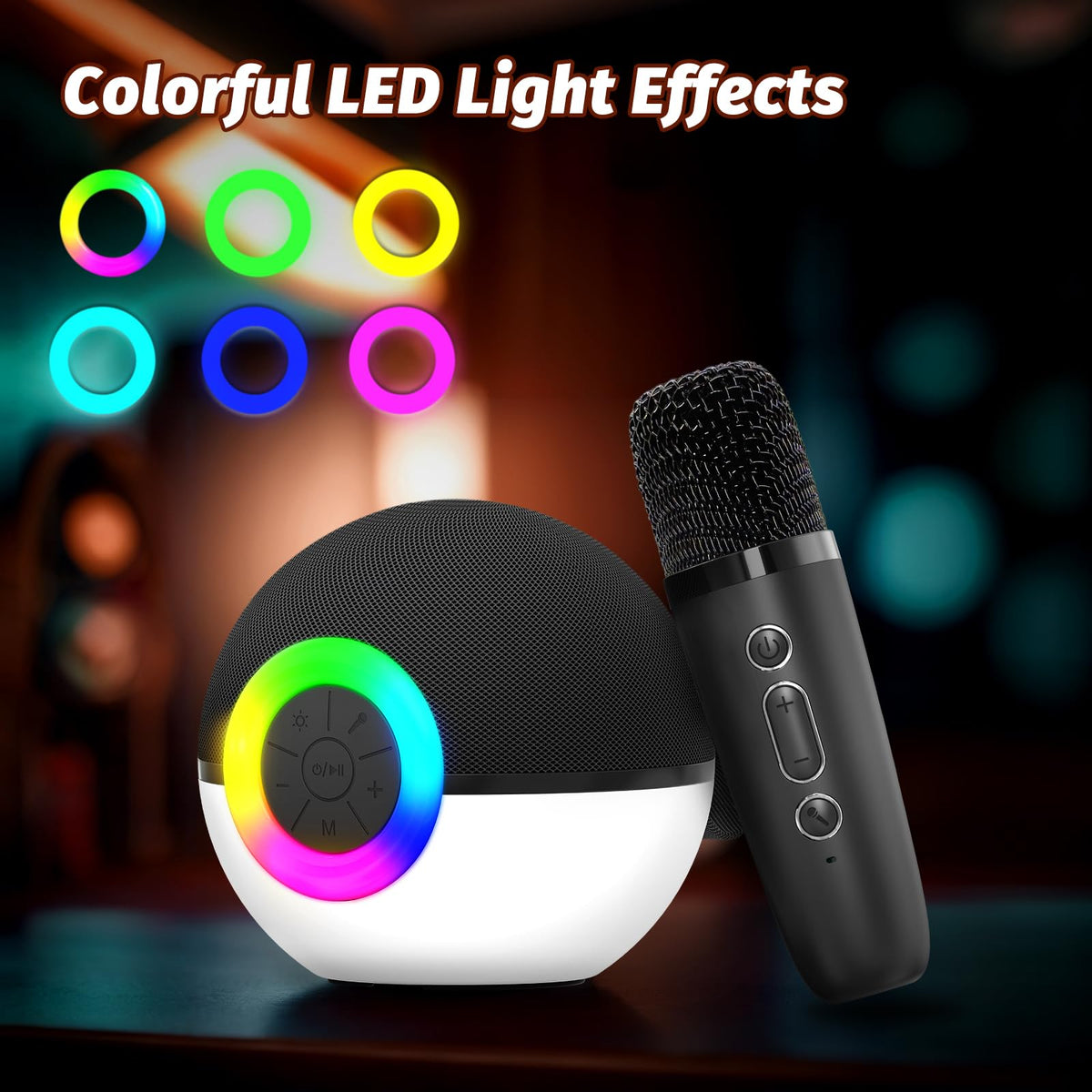 Goopow portable Bluetooth speaker with LED lights enhances parties and outdoor sing-alongs.