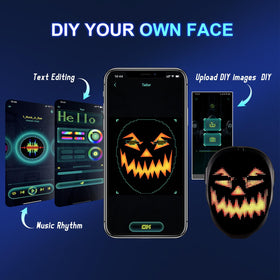 Gootus Face Transforming LED Mask with USB-C charging keeps the mask ready for nights