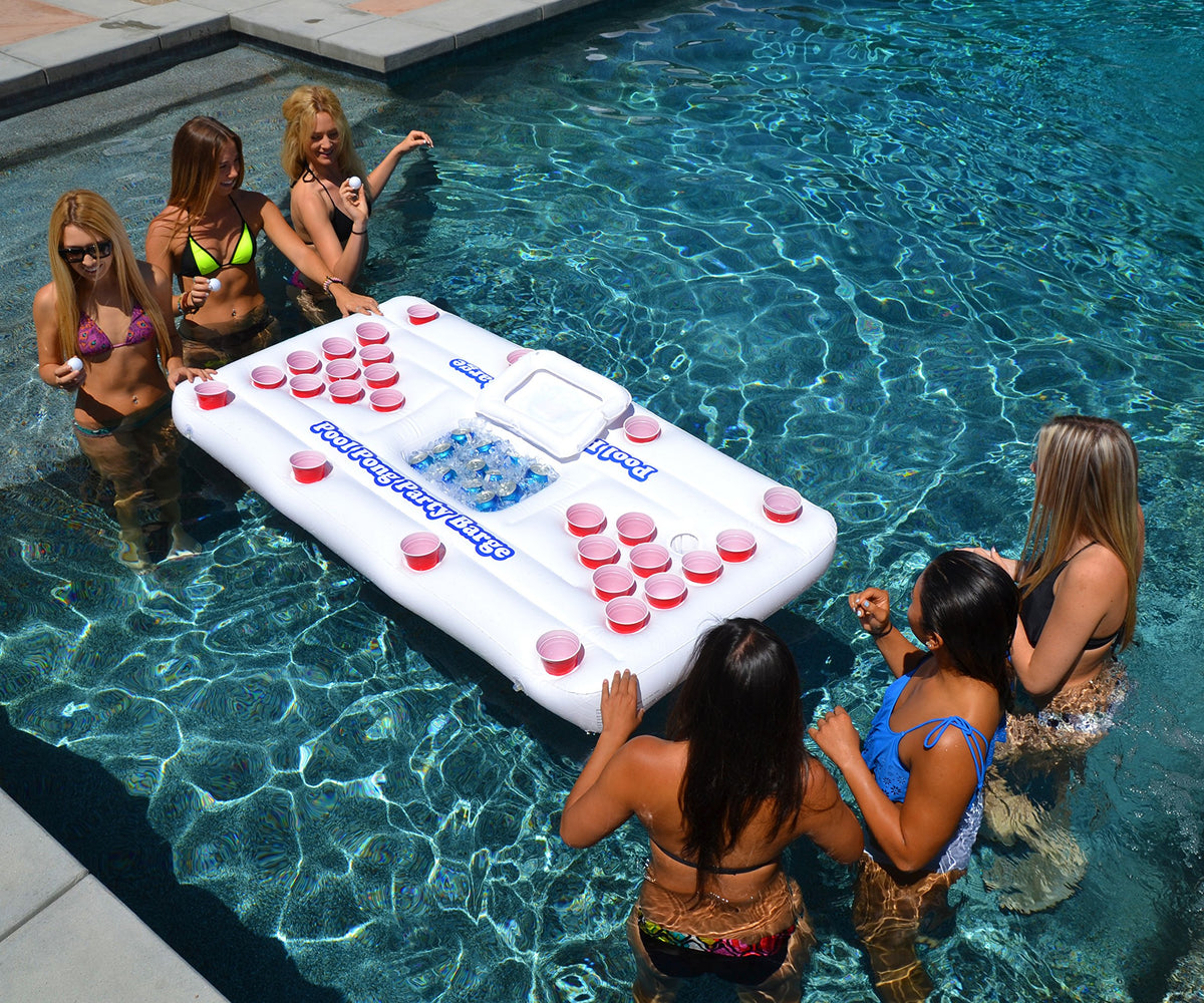 GoPong floating lounge mode provides sunbathing between rounds.