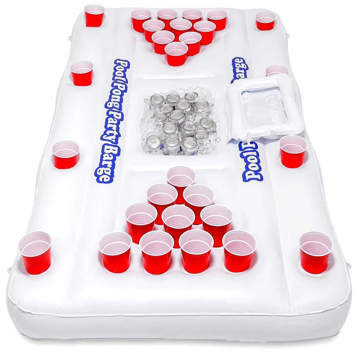 GoPong Original Barge top view shows full pong setup for water games.