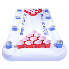 GoPong Pool Lounge 6ft beer pong table ready for water battles