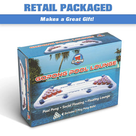 GoPong Pool Lounge retail box for gifting and display