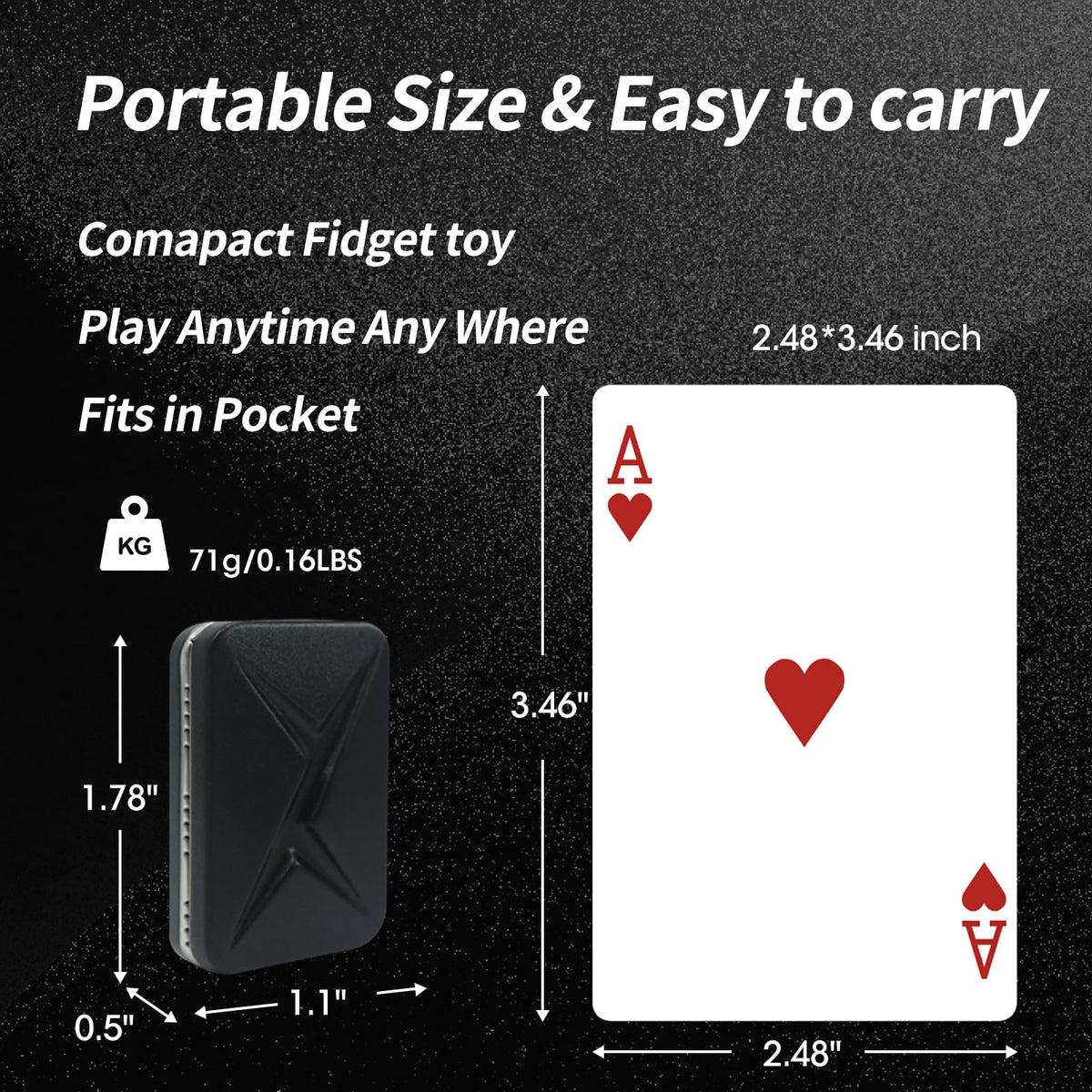 GoQQby magnetic fidget slider close-up showing tactile feedback for concentration.