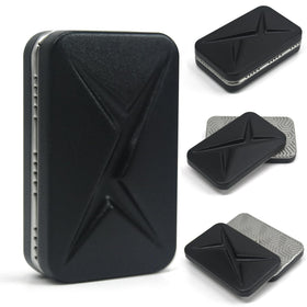 GoQQby trackless fidget slider black side view, smooth magnetic feel enhances focus.
