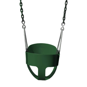 Gorilla Playsets full bucket toddler swing with green seat for safe backyard play