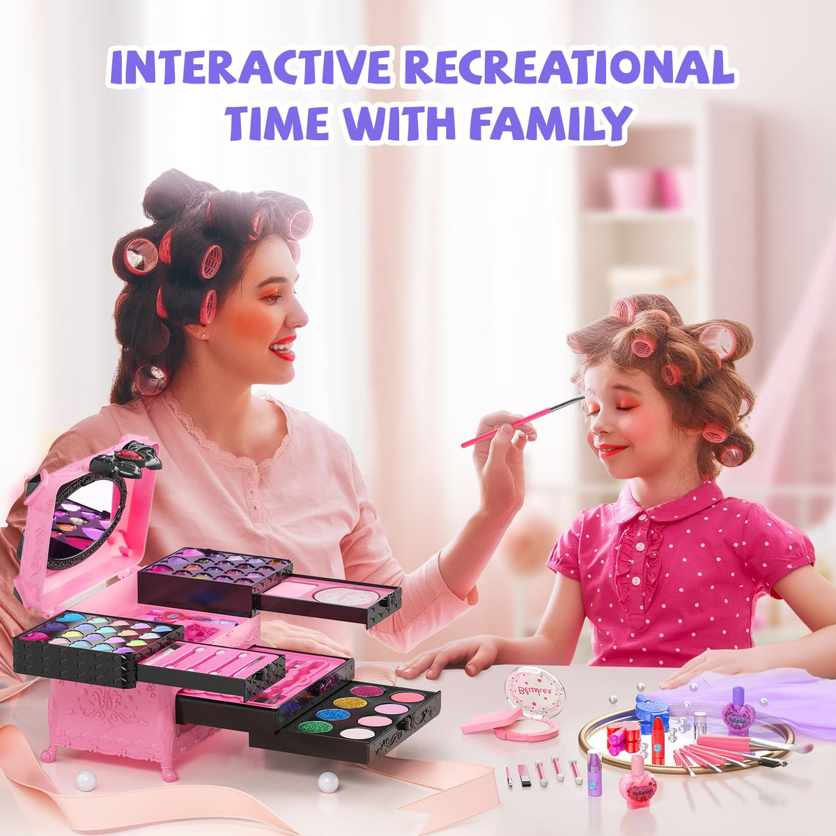 GORISPI pink-black eyeshadow palette enabling creative looks.
