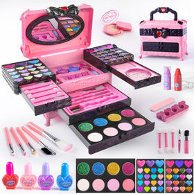 GORISPI pink-black packaging makeup set for on-the-go pretend play.