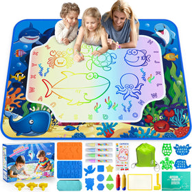 Gorispi Water Doodle Mat 32x40 full panel offers a roomy drawing surface for kids.