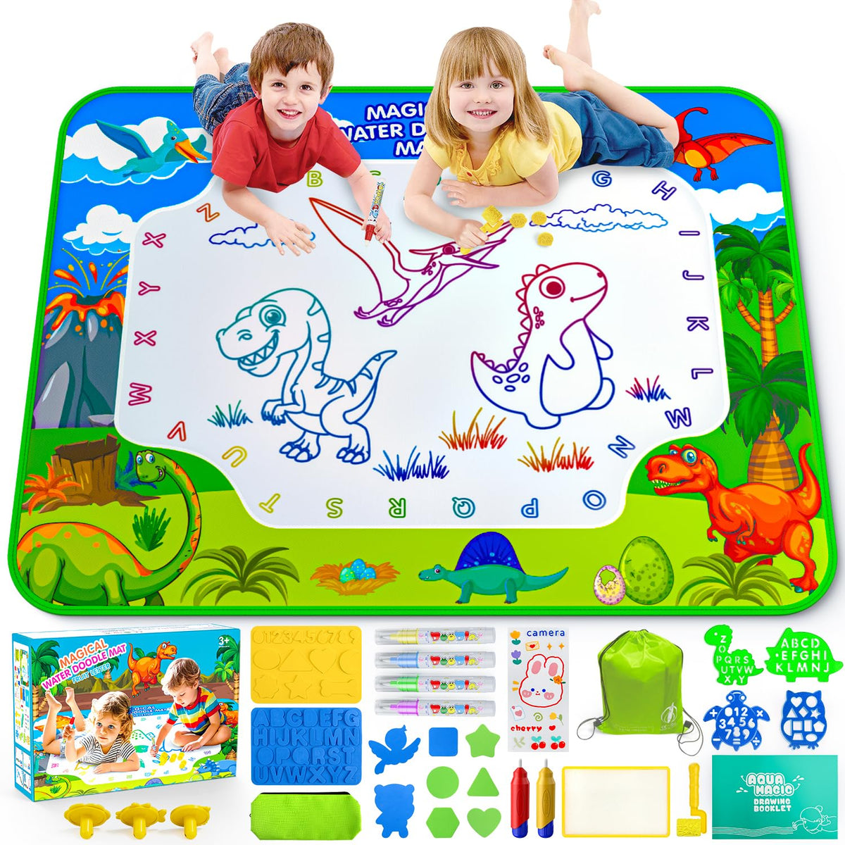 Gorispi Water Doodle Mat offers a large 40x32 inch doodle area for creative exploration.