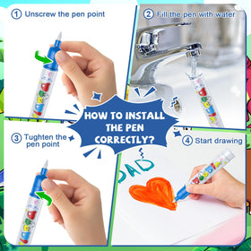 Gorispi Water Doodle Mat features colorful letters to support early recognition.