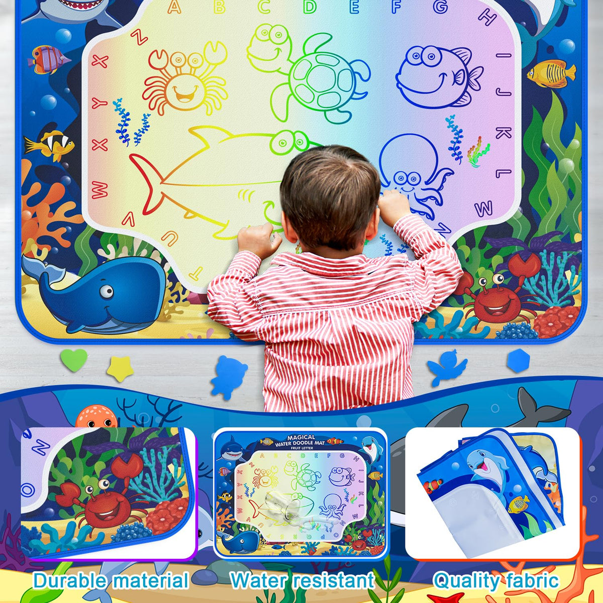 Gorispi Water Doodle Mat arrives in gift-ready packaging for holidays.