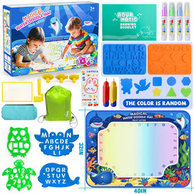 Gorispi Water Doodle Mat inspires kids to draw with water, mess-free.