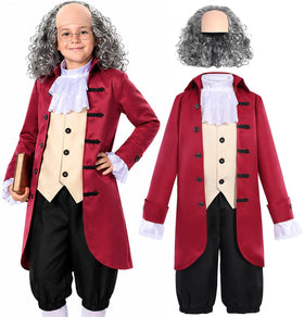 Gorkonpy Benjamin Franklin costume jacket with authentic colonial styling for history day