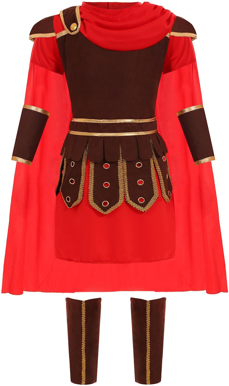 Gorkonpy knight cape enhances authentic medieval look for kids' dress up.