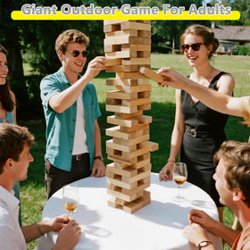 Close-up of GOROCK 57-pcs wooden blocks showing smooth, crack-free surfaces for safe play.