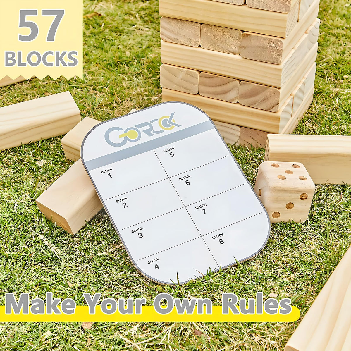 Outdoor garden scene with GOROCK ready for group play and parties.