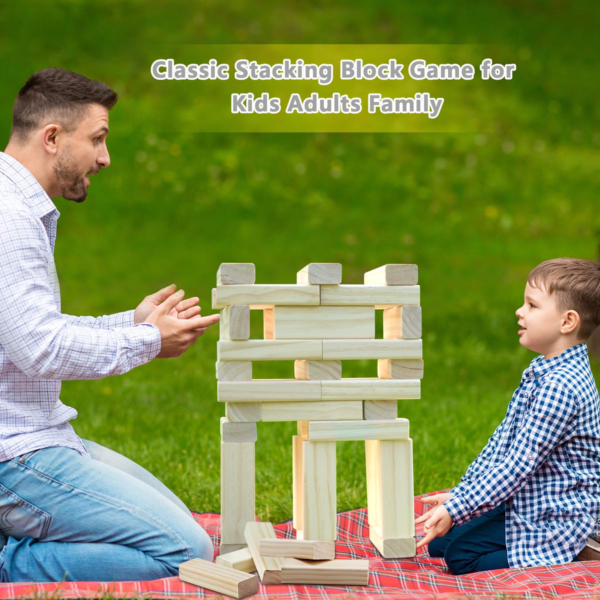 GOROCK safe, crack-free wood supports repeated stacking and casual play.