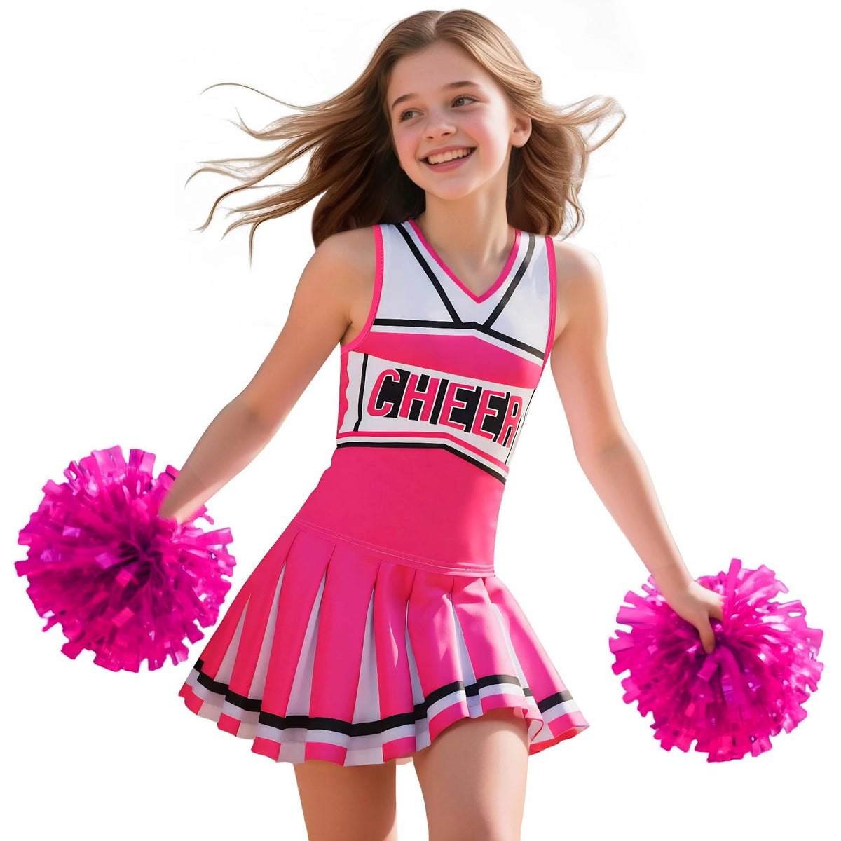 Gortykor cheerleader costume pink top, ideal for school events and performances