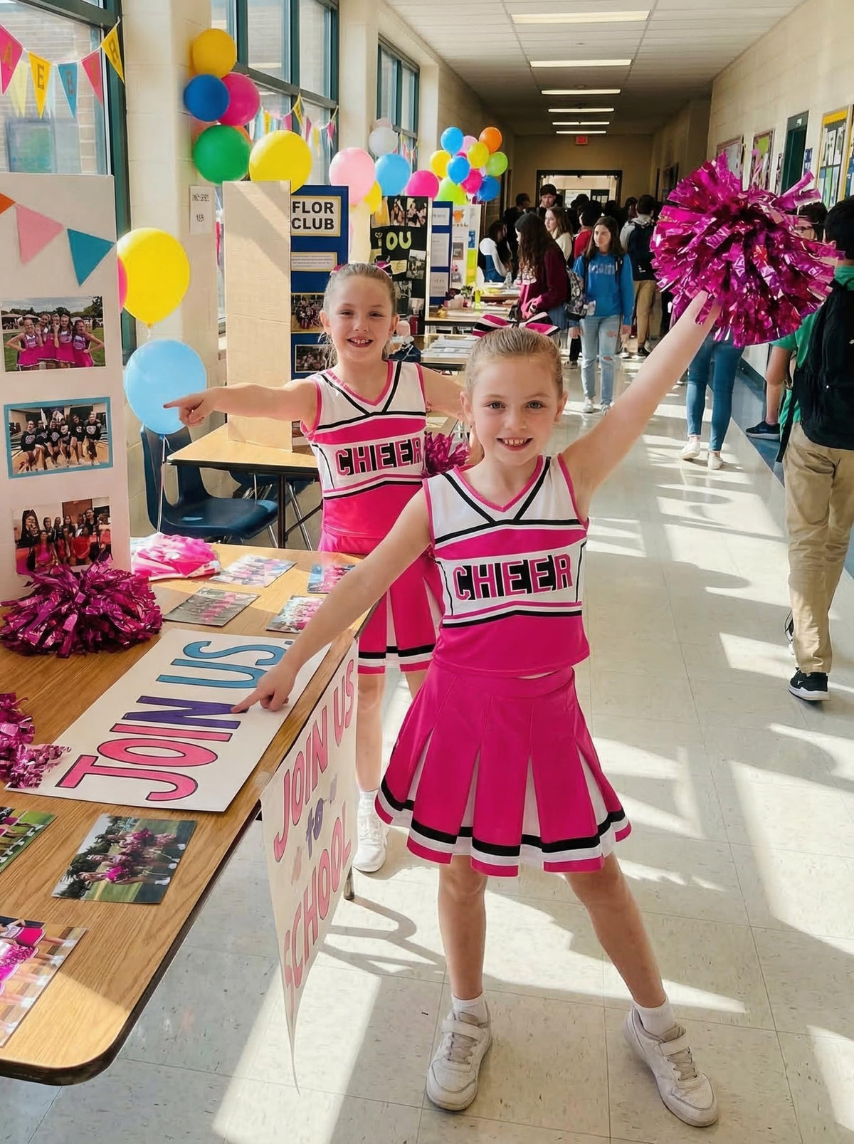 Gortykor two pom poms, bright accents boost energy of routines