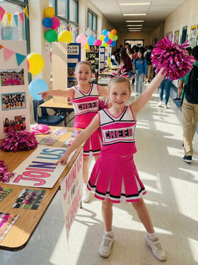 Gortykor two pom poms, bright accents boost energy of routines