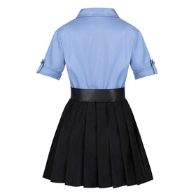 Gortykor Girls Police Costume walkie-talkies—interactive detail boosts storytelling.