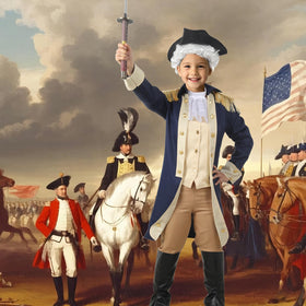 Gortykor Kids George Washington costume features soft, breathable fabric for comfortable wear during long events.