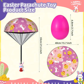 GOSODME Easter parachute egg in flight shows easy toss and smooth landing