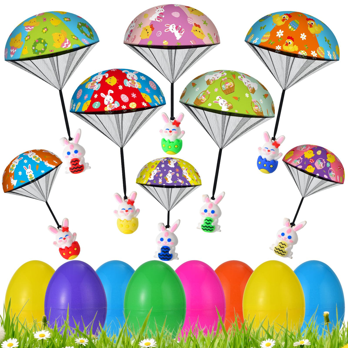 GOSODME Easter parachute egg multi-pack ready for safe play and vibrant color