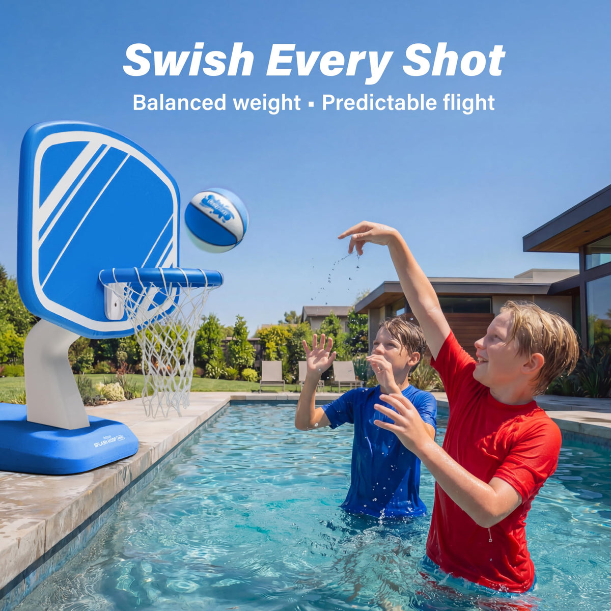 GoSports ball pump included for quick inflation before pool sessions