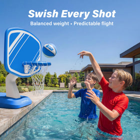 GoSports ball pump included for quick inflation before pool sessions