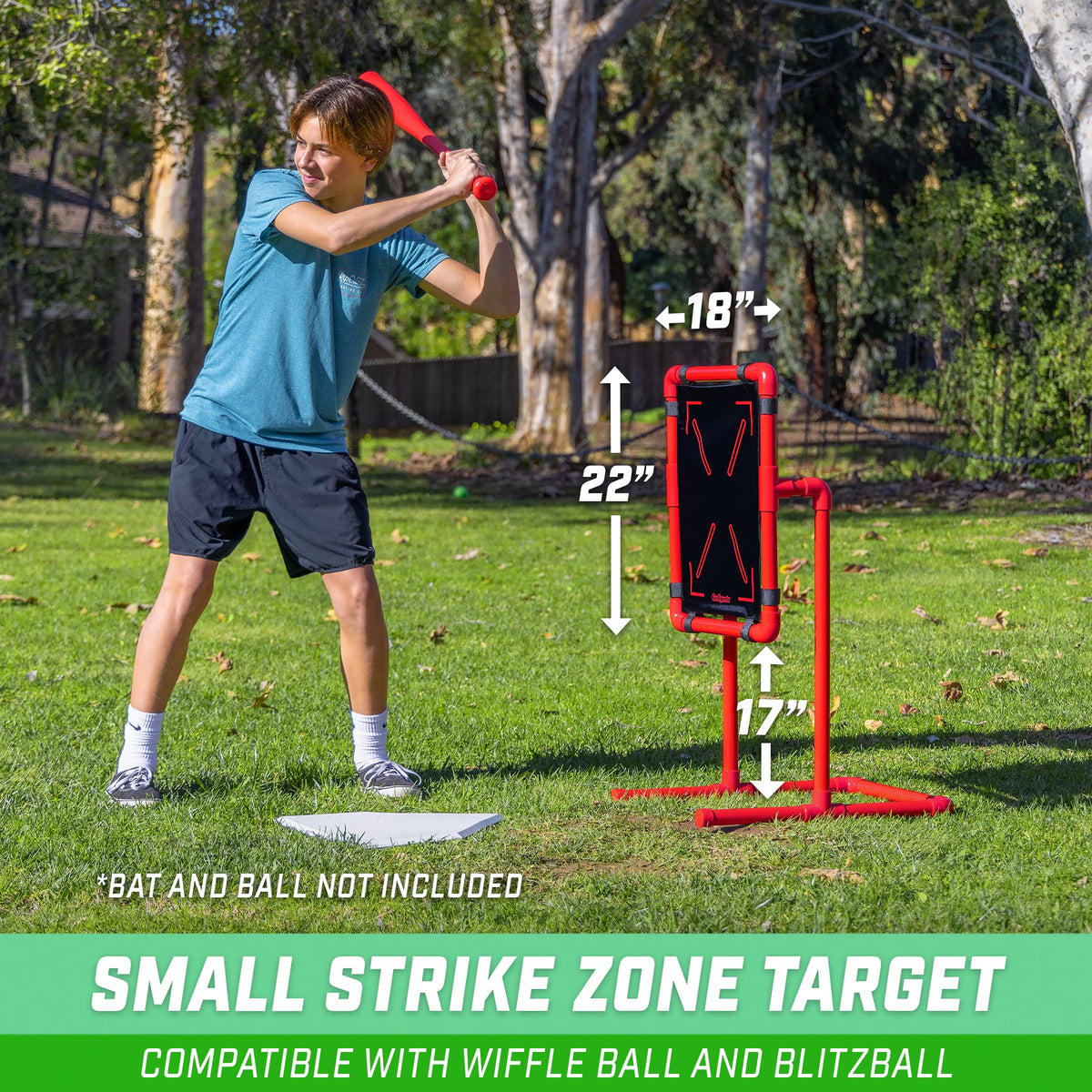 Backyard setup with GoSports Strike Zone for casual play