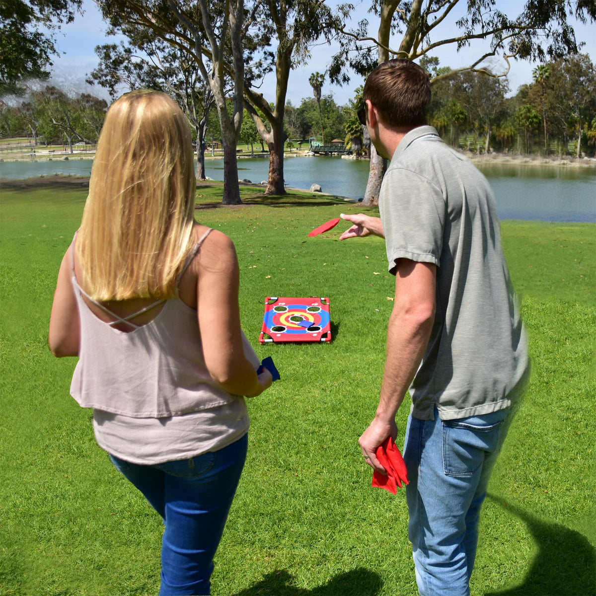 GoSports Bullseye Bounce 8 bean bags for versatile tossing games