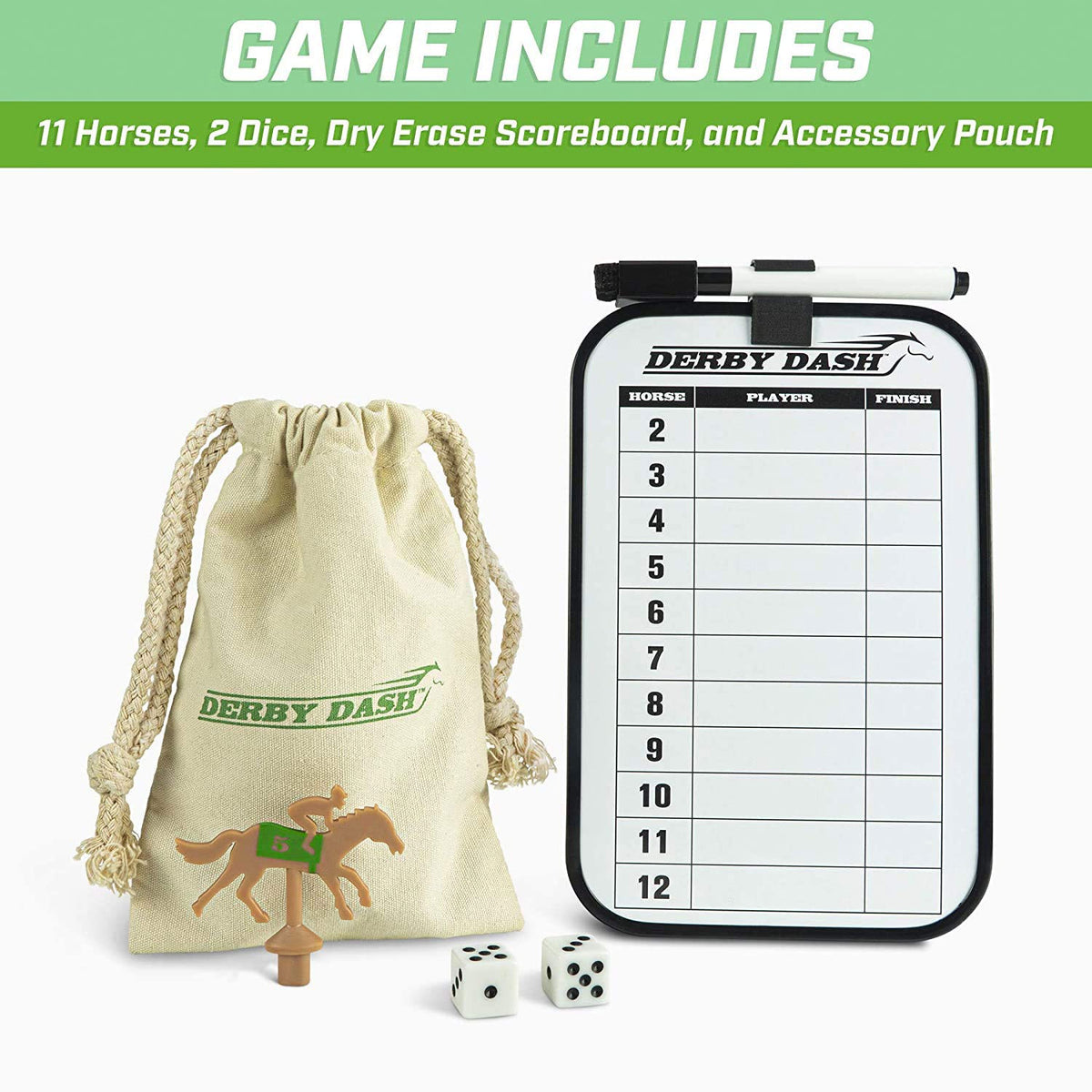GoSports Derby Dash game piece pouch keeping accessories organized