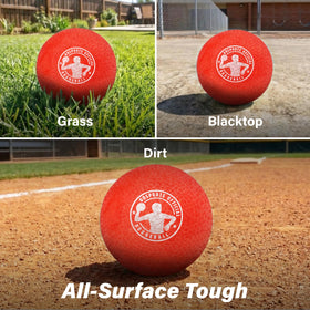 GoSports dodgeball max-grip textured surface close-up for secure handling.