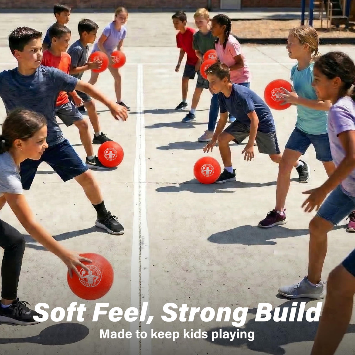 GoSports dodgeball no-sting surface close-up highlighting softer feel.