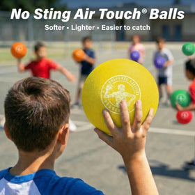 GoSports dodgeball with textured surface for improved grip and control.