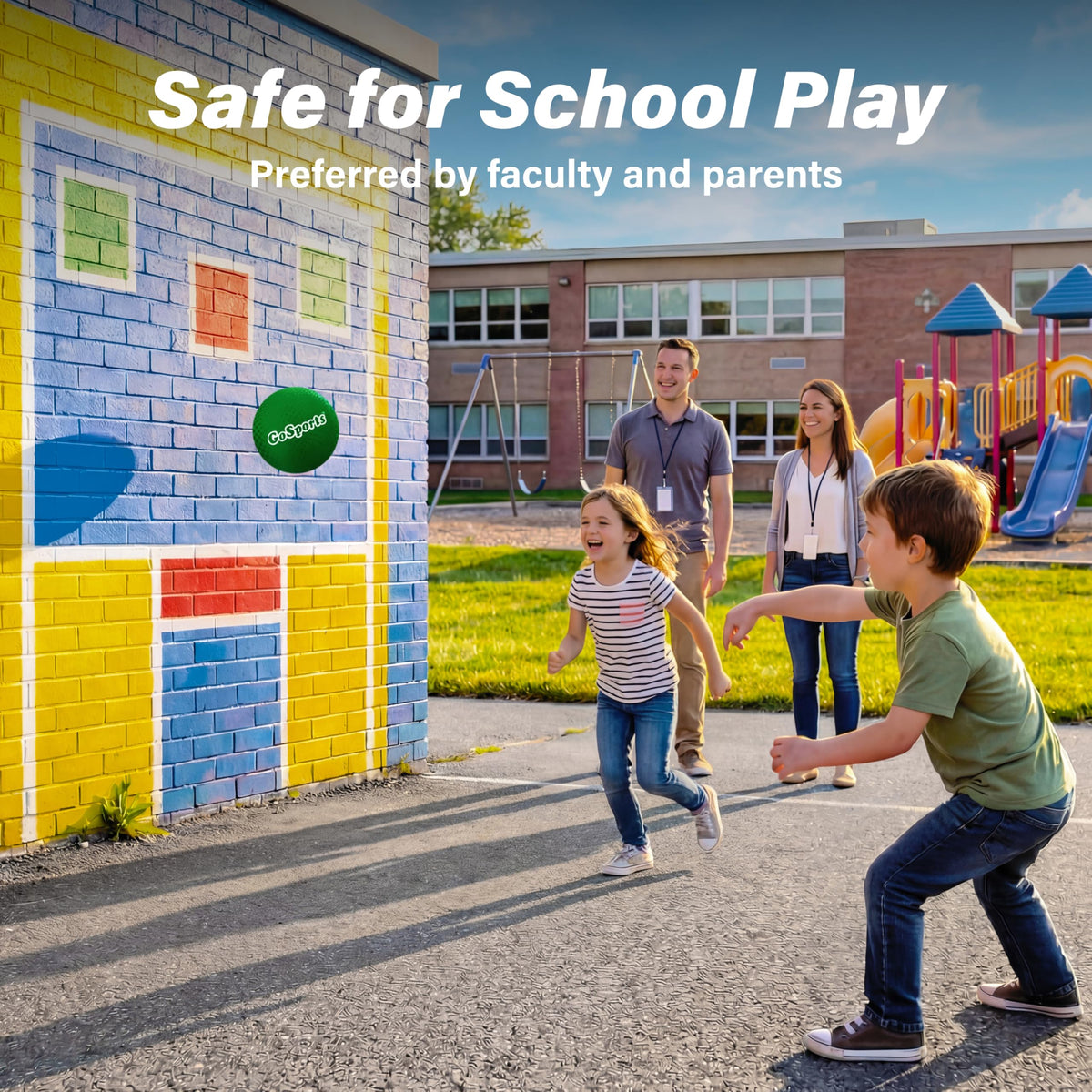 Rugged rubber skin resists tears for long-lasting play.