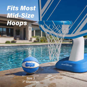 Thick rubber construction of GoSports water basketballs withstands pool play