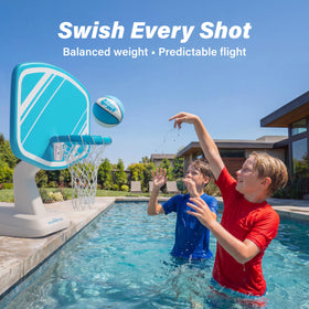 GoSports 7-inch size fits most standard pool hoops for easy setup.