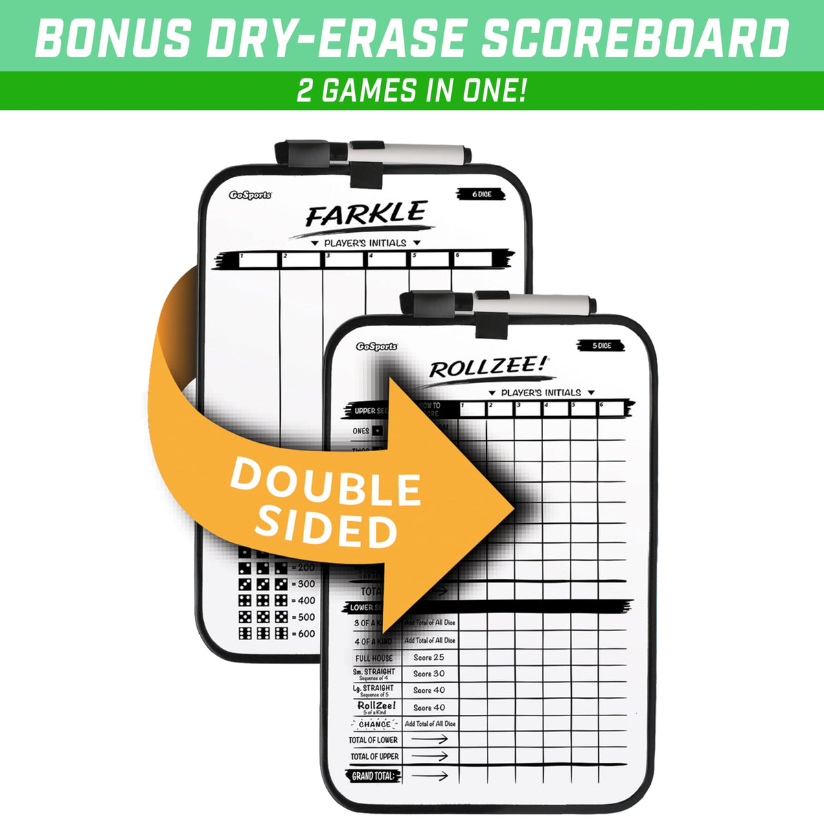 GoSports foam dice are safe for indoor outdoor games with soft, durable construction