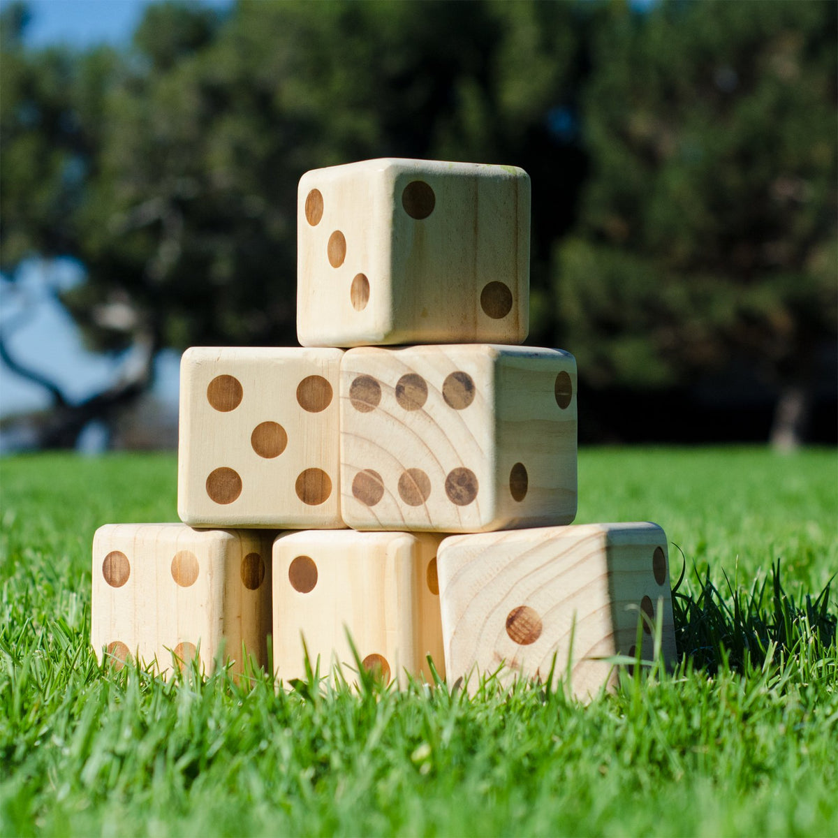 GoSports Game setup shows giant dice enhancing visibility and excitement at playtime.