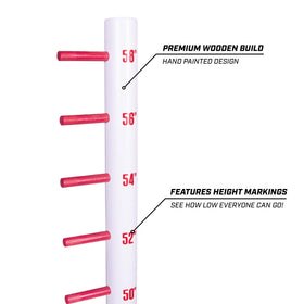 GoSports Get Low Limbo height marks help set the challenge precisely