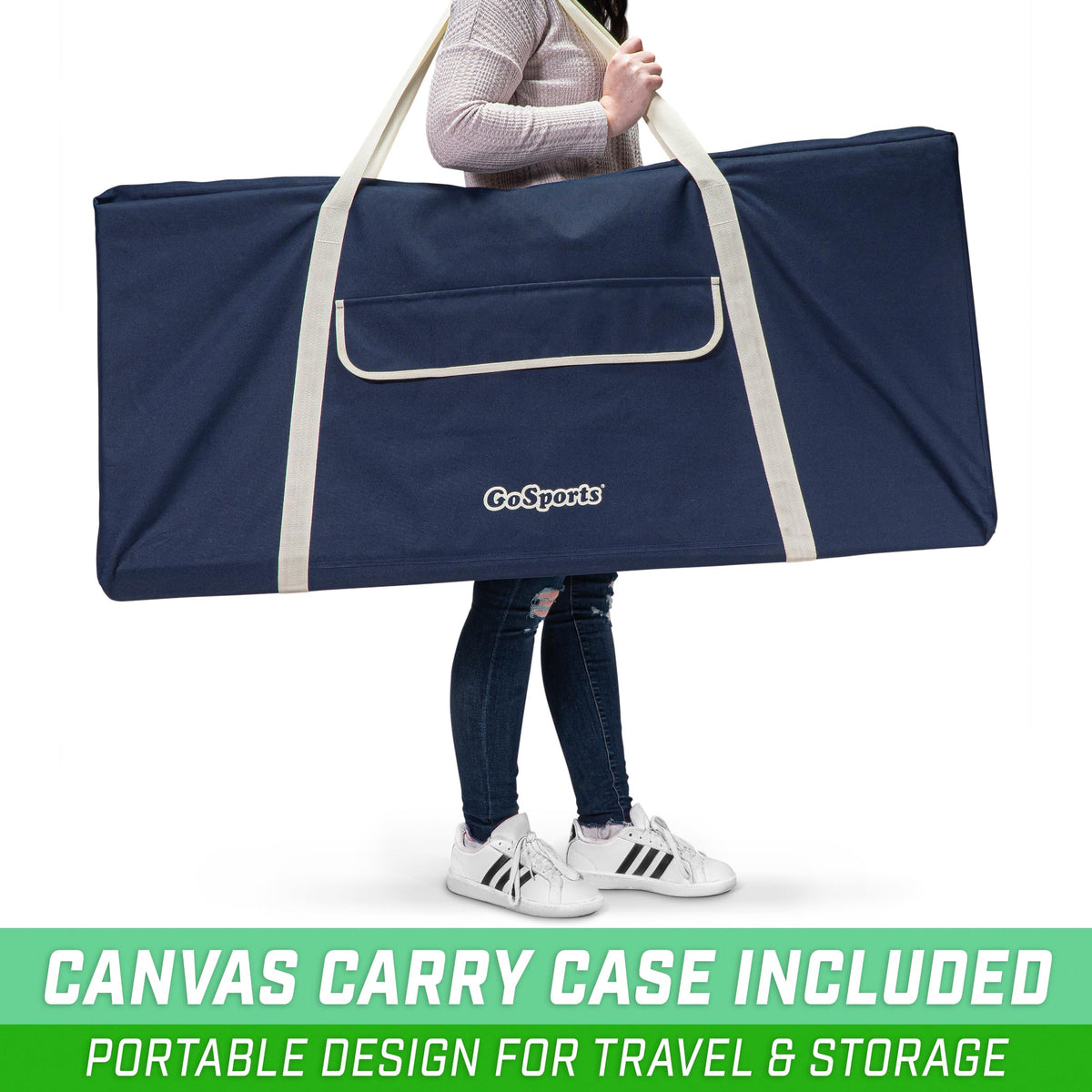 GoSports Giant 4-in-a-Row quick assembly for instant setup and happy play.