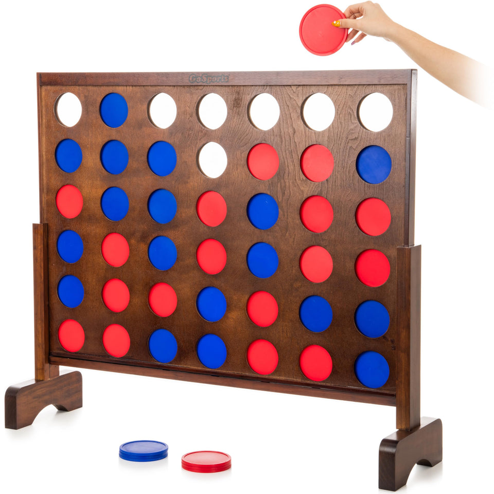 GoSports Giant 4-in-Row assembly image, quick setup for backyard play