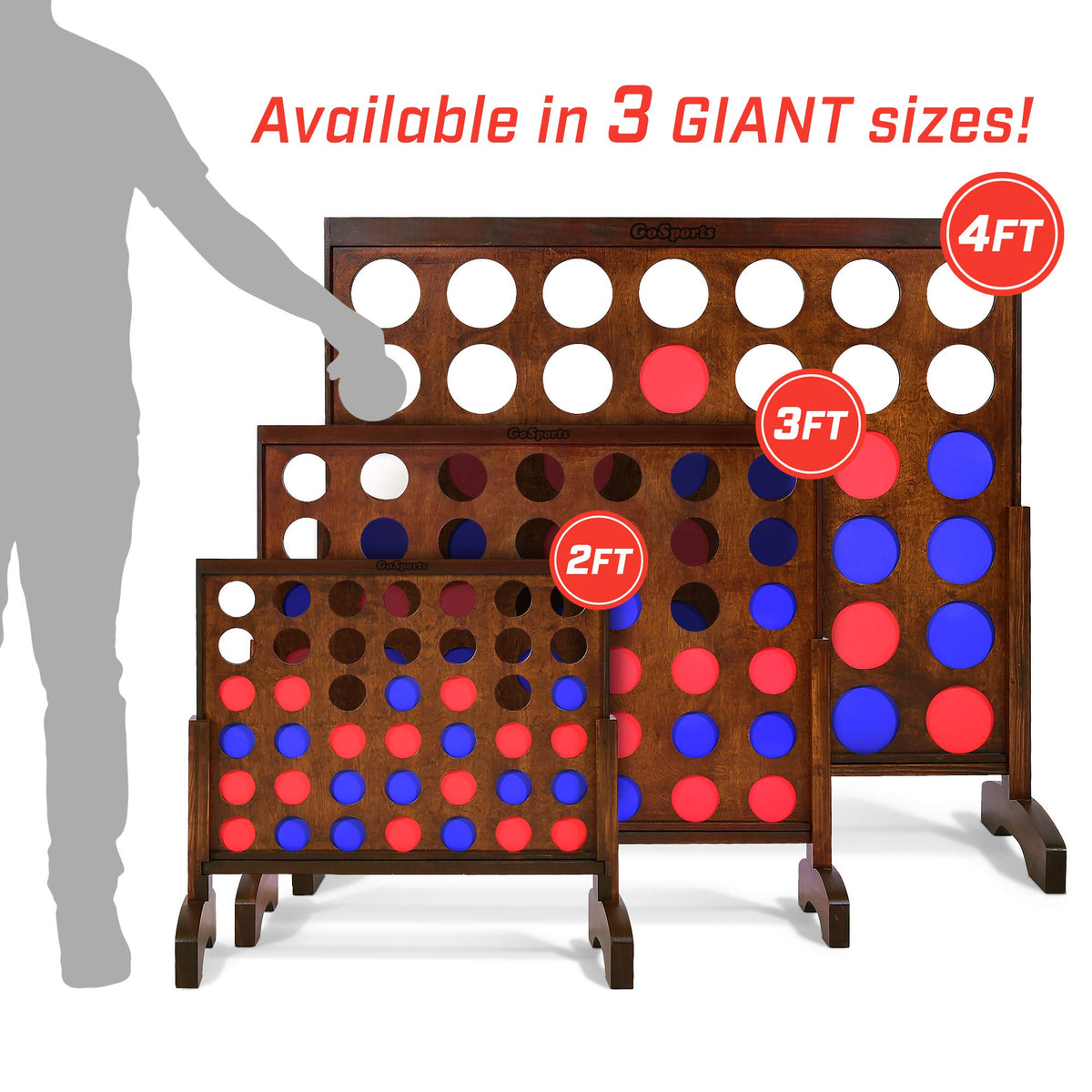 GoSports Giant 4-in-Row backyard image, ideal for outdoor game nights