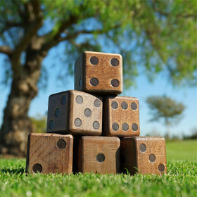 GoSports giant dice 3.5-inch roll-ready with Rollzee and Farkle board for quick scoring.